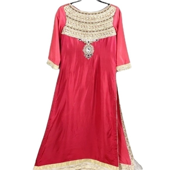 Vintage Kurta Sequined Trim Size S/M - Picture 3 of 14